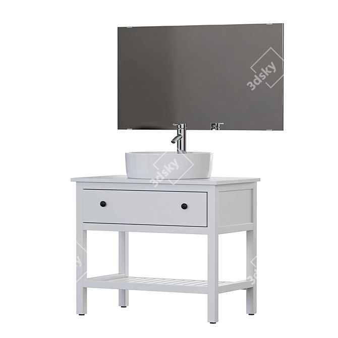 Modern Bathroom Furniture Set: HEMNES / TORNVIKEN 3D model image 6