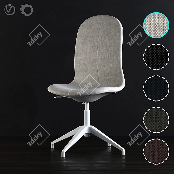 Stylish Ikea LANGFJALL Chair with 10 Variations 3D model image 6