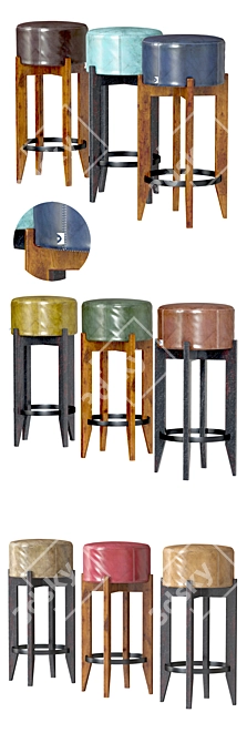 Leonardo Barstool by Pure Furniture 3D model image 2