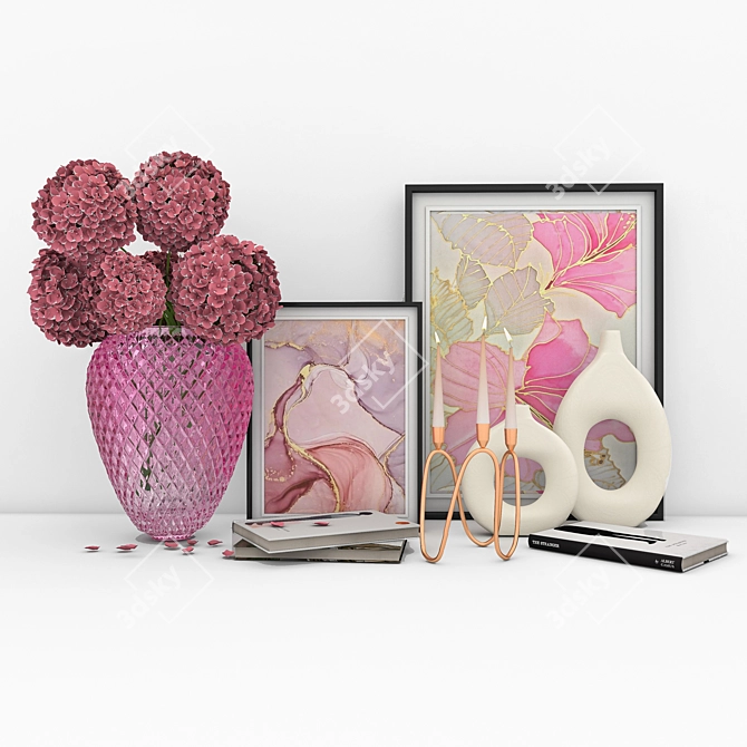 Elegant Decor Set for Home 3D model image 1