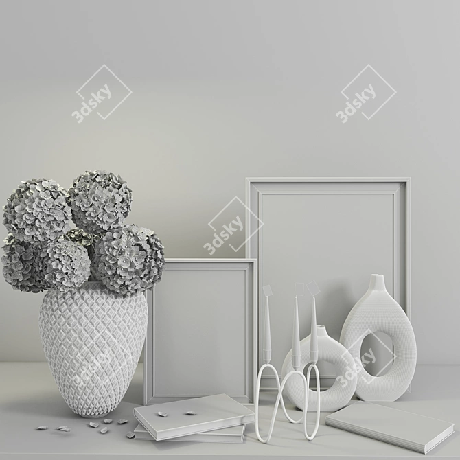 Elegant Decor Set for Home 3D model image 3