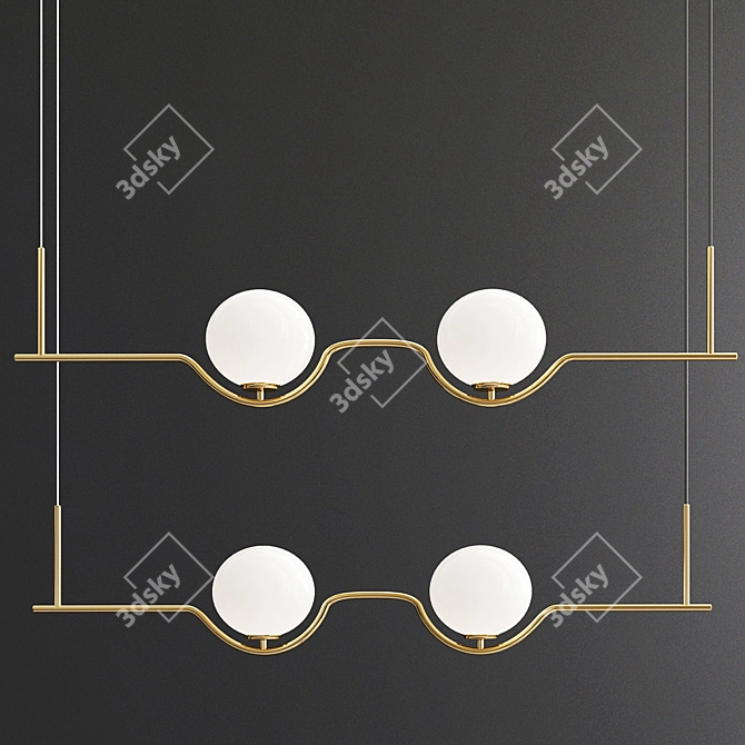 Elegant Collin Long Designer Lamp 3D model image 1