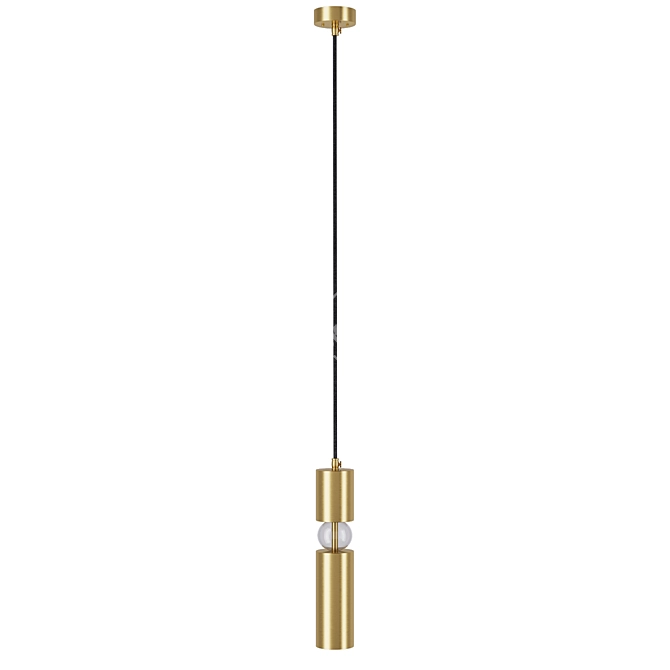 Elegant Glass Pendant Light 3D model image 4