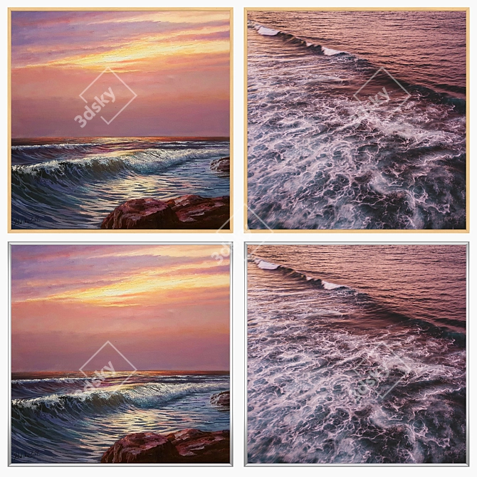 Assorted Wall Paintings Set 3D model image 3