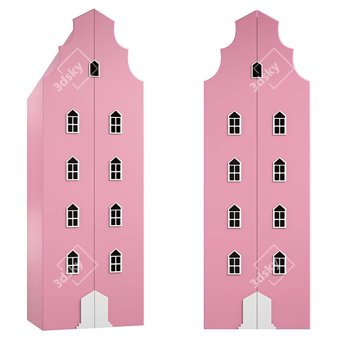 SUFIX Childrens  Wardrobe-House Zamburg 3D model image 1