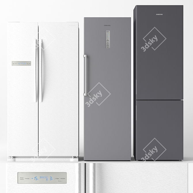 Samsung Refrigerator Collection 3D model image 1