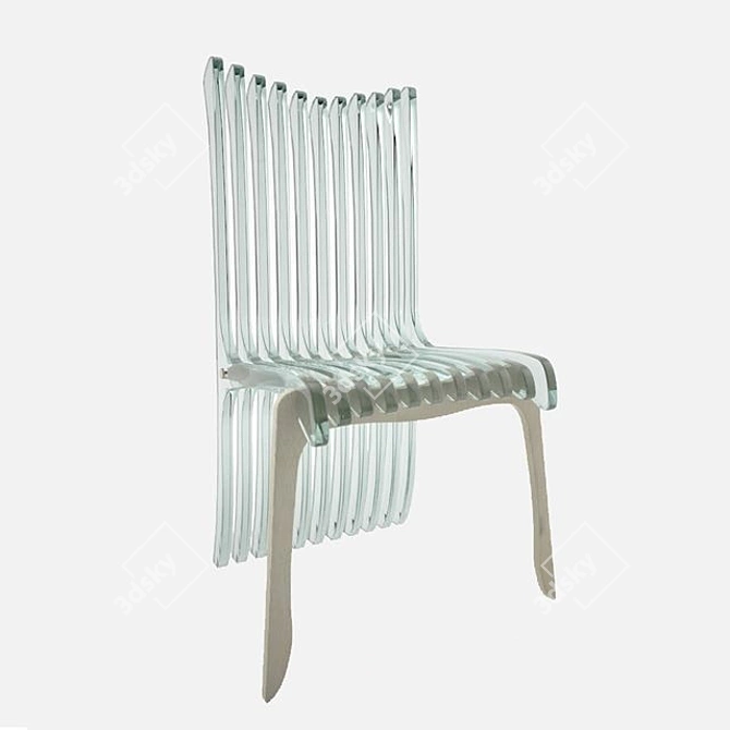 Transparent Chic: Plexy Chair 3D model image 1