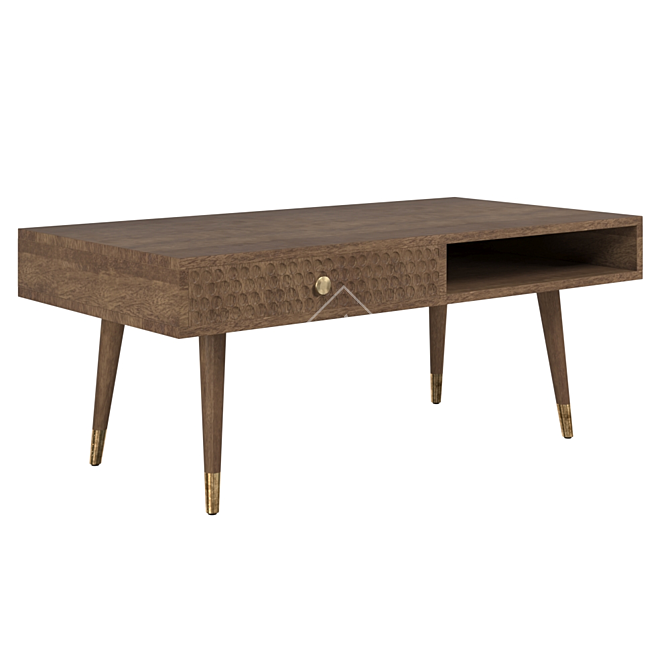 Modern Minimalist Quinn Coffee Table 3D model image 2