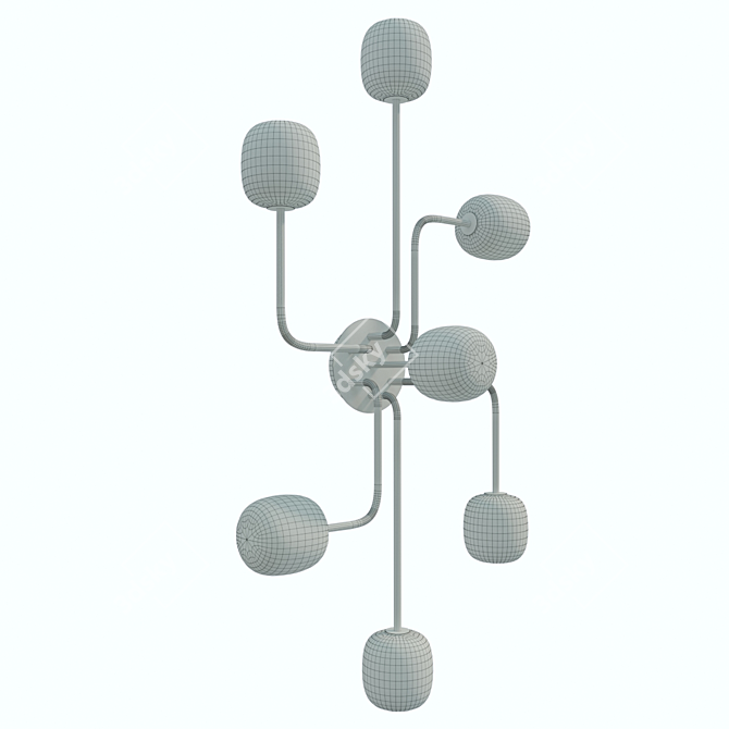 Elegant Mallow Chandelier 3D model image 4