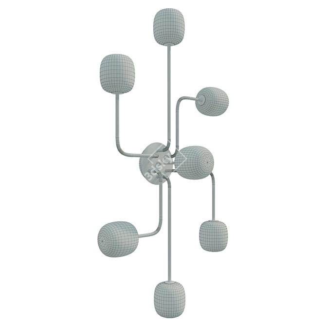 Elegant Mallow Chandelier 3D model image 6