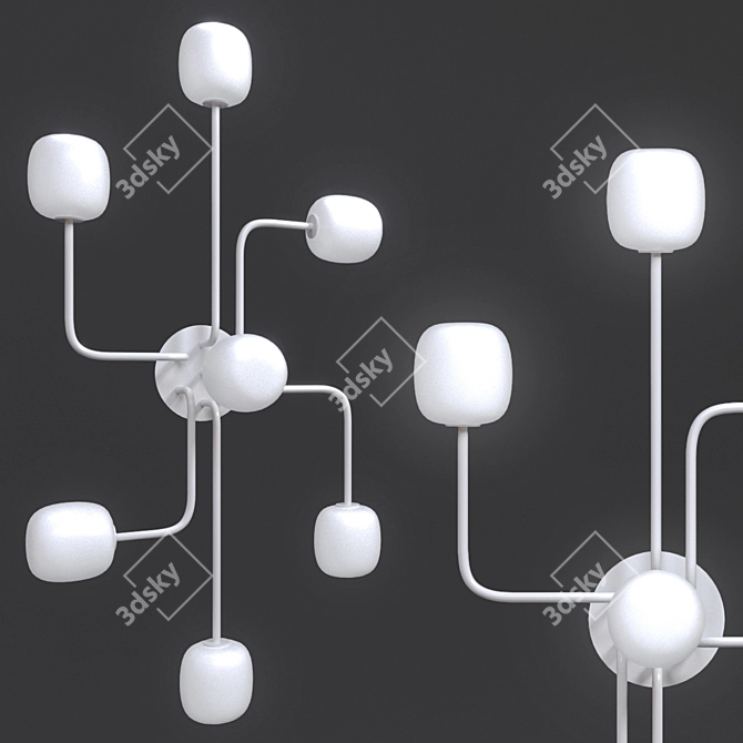 Elegant Mallow Chandelier 3D model image 2