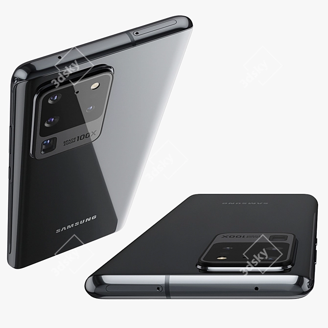 Samsung Galaxy 20 Ultra: Stunning Cosmic Black 3D model image 2