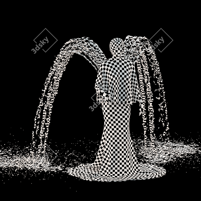 Magical Angel Fountain - Stunning Water Feature 3D model image 4