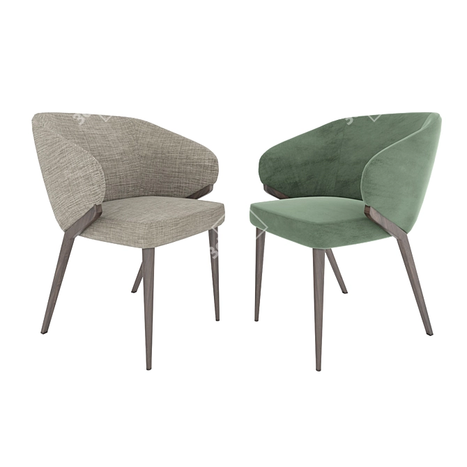 Elevate Your Dining Experience: Minotti Penthouse Table & Nora Chair 1530 3D model image 3