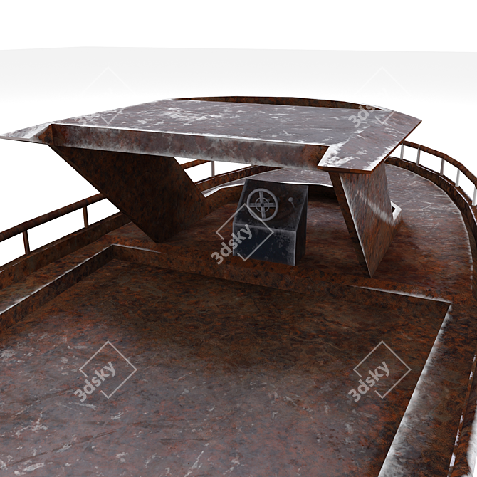 Title: Rusty Ship Model Kit 3D model image 2