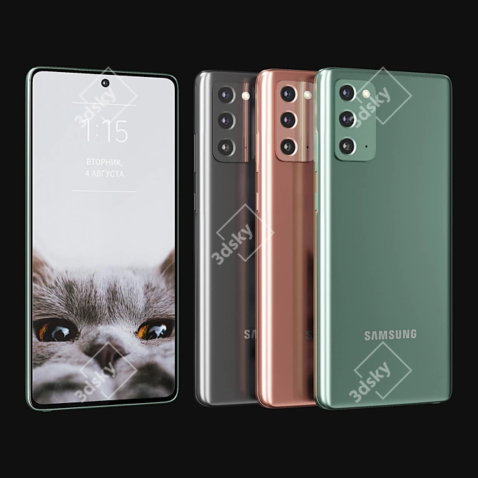 Ultimate productivity with Samsung Galaxy Note 20 3D model image 1