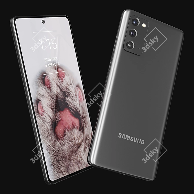 Ultimate productivity with Samsung Galaxy Note 20 3D model image 4