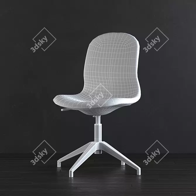 Ikea LANGFJALL Chair: Versatile Design with Multiple Color Options 3D model image 5