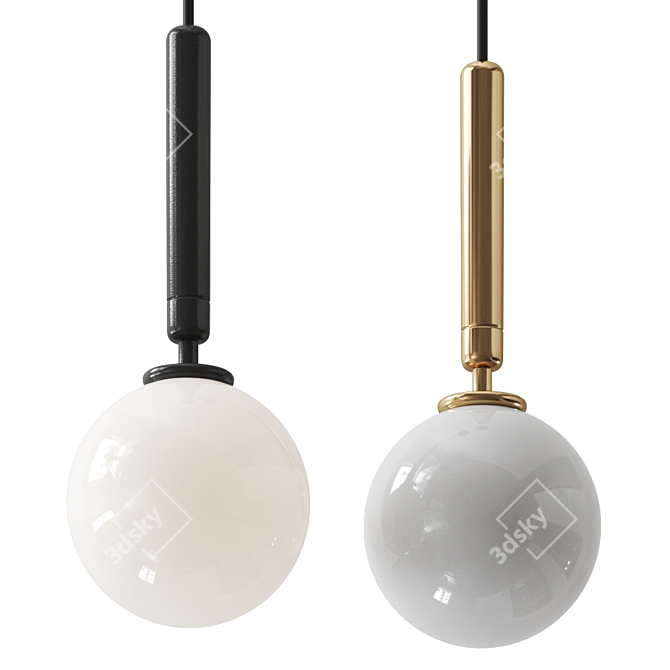 Nuura Miira 13 Opal Pendant: Elegant LED Glass Lamp 3D model image 4