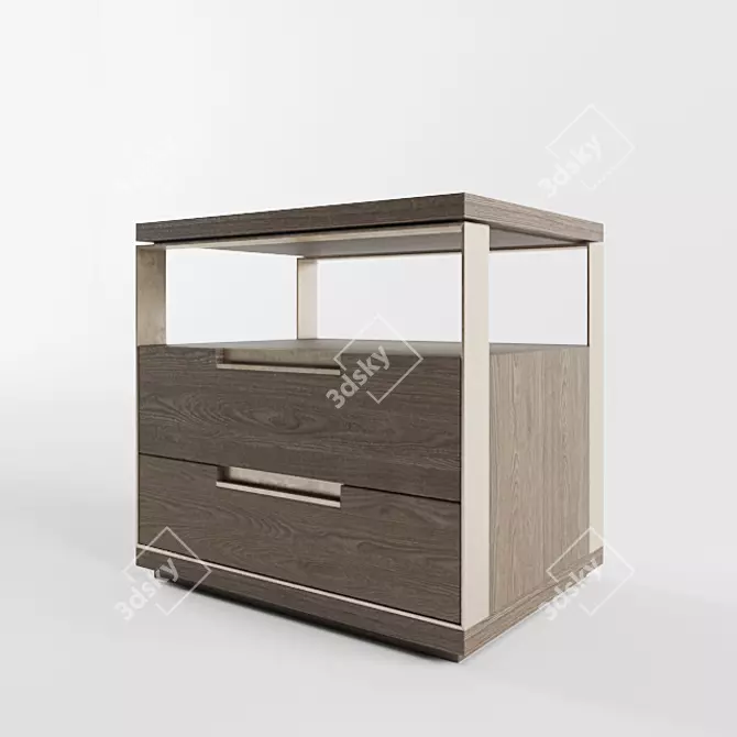 Sleek Fortis Nightstand by Holly Hunt 3D model image 2