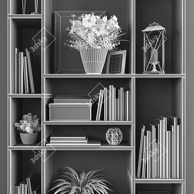 Elegant 61-Piece Decor Set 3D model image 3