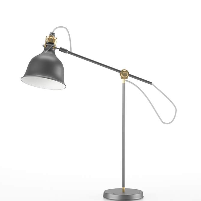 Vintage Floor Table Lamp 3D model image 1