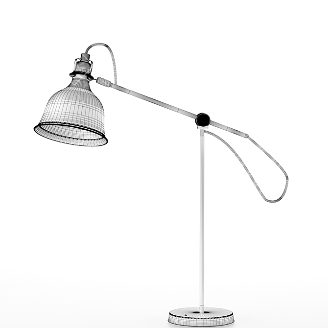 Vintage Floor Table Lamp 3D model image 3