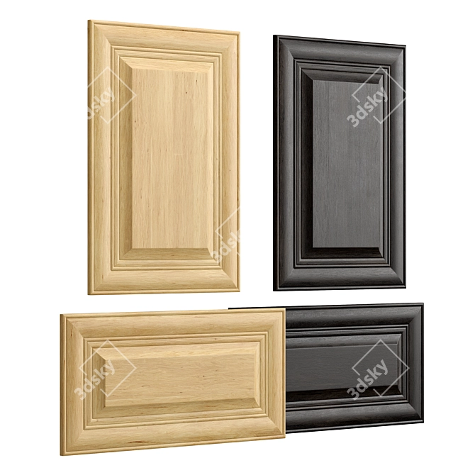Elegant White Kitchen Cabinet 3D model image 1