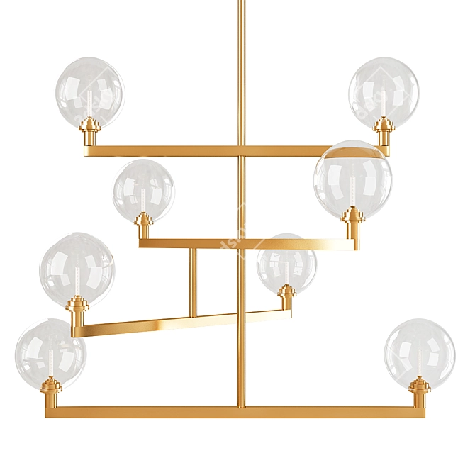 Luxury Gambit Chandelier: Timeless Elegance 3D model image 1