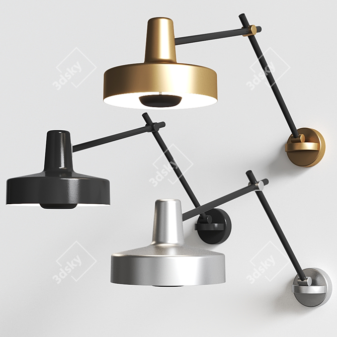 Grupa Arigato AR-W: Adjustable Wall Lamp 3D model image 1