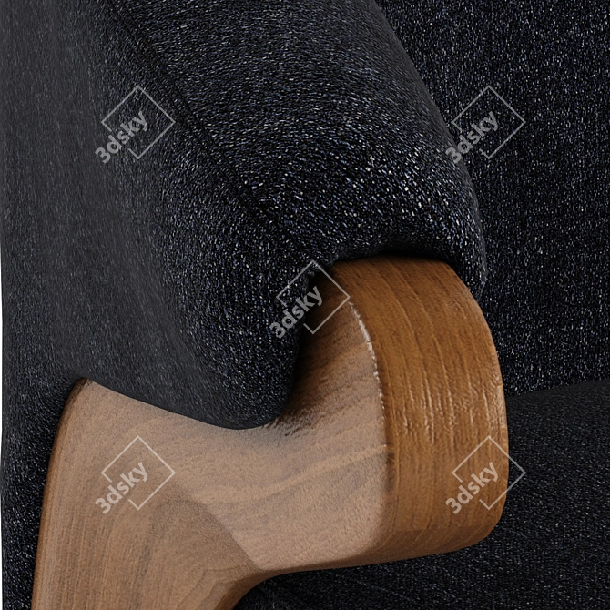Ultimate Comfort Upholstered Armchair 3D model image 8