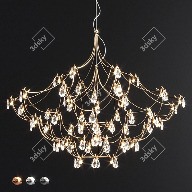 Galactic Crystal Quasar Chandelier 3D model image 4
