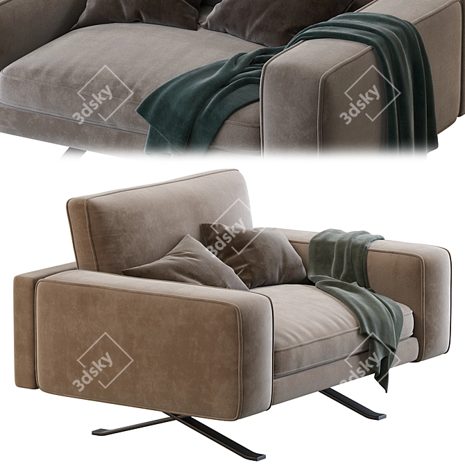 Modern Fenix Armchair | Sleek Design & Comfort 3D model image 2