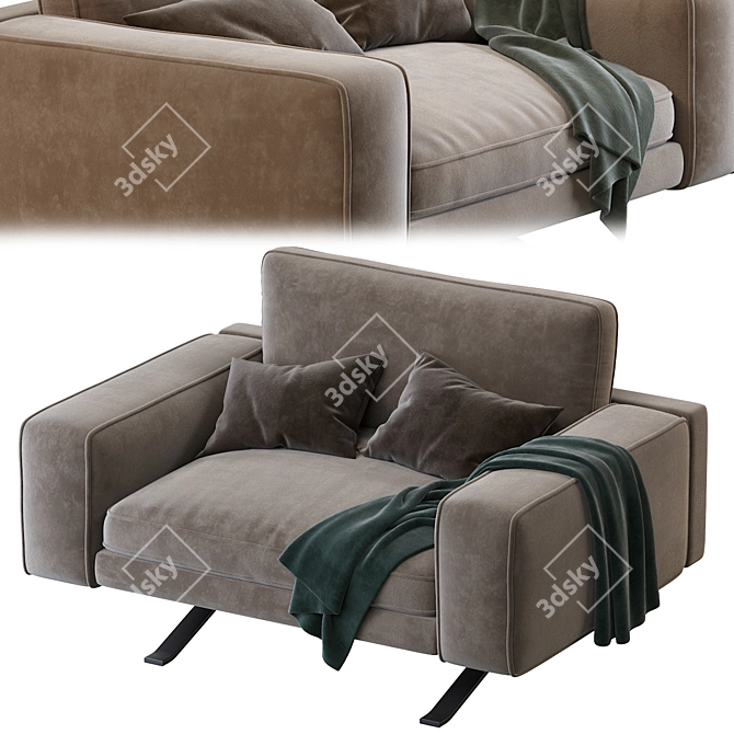 Modern Fenix Armchair | Sleek Design & Comfort 3D model image 4