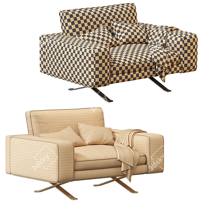 Modern Fenix Armchair | Sleek Design & Comfort 3D model image 5