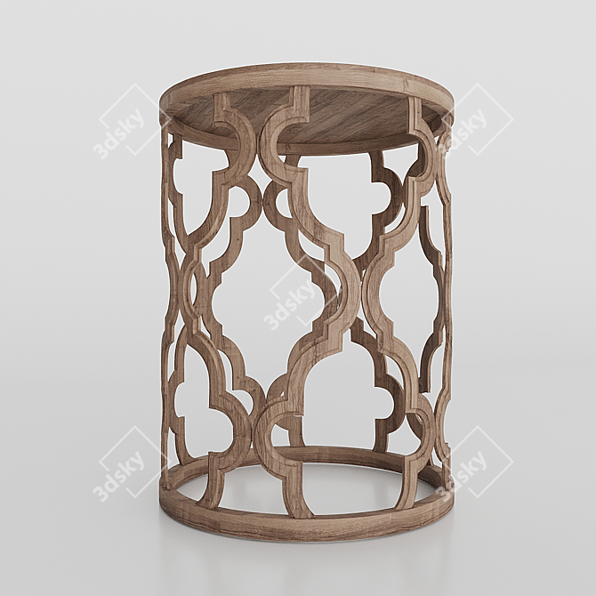 Title: Dreamy Oak Bedside Table 3D model image 1