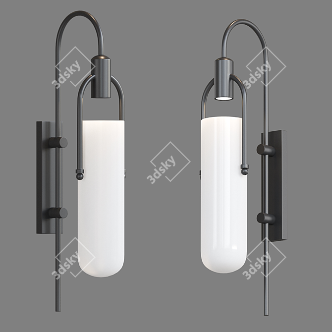 Modern Glass Wall Lamp: Lampatron ODIL 3D model image 1