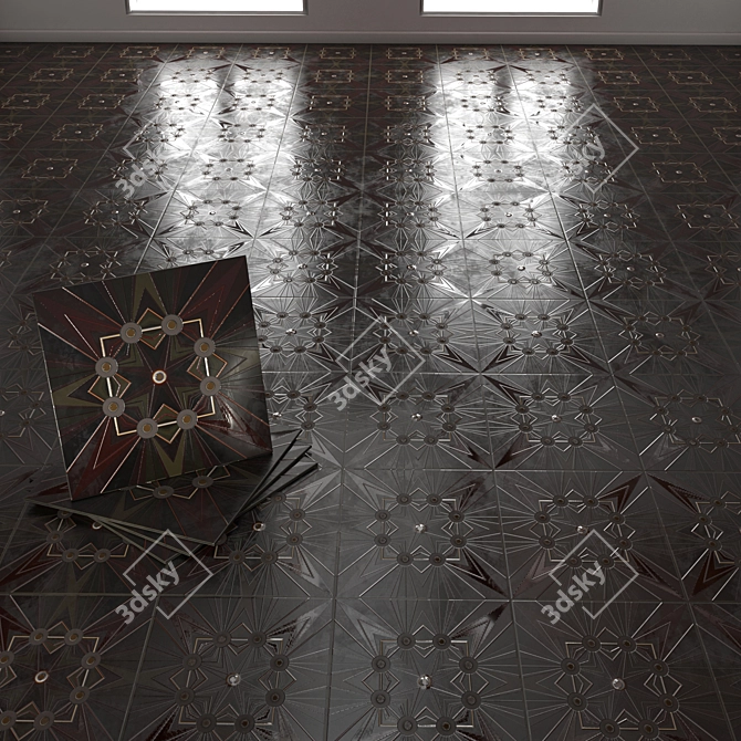 Ceramic Tile Floor Texture 3D model image 2