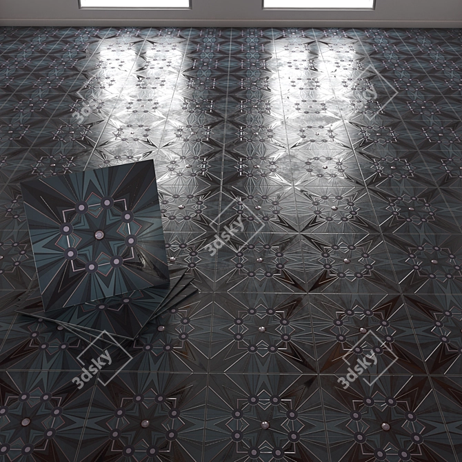 Ceramic Tile Floor Texture 3D model image 3