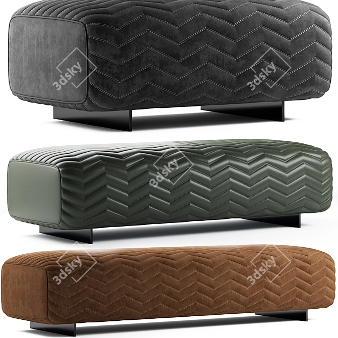 Elegant Minotti Quincy Pouf 3D model image 4