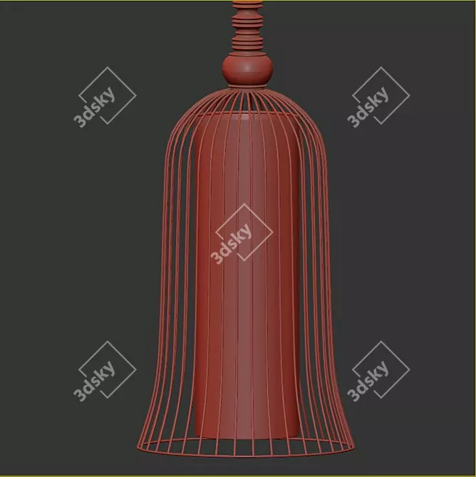 Thai-Style Pendant Lamp: Authentic Elegance 3D model image 4