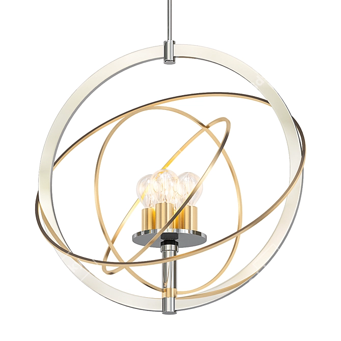 Ibis 22: Polished Nickel Brass Pendant 3D model image 1