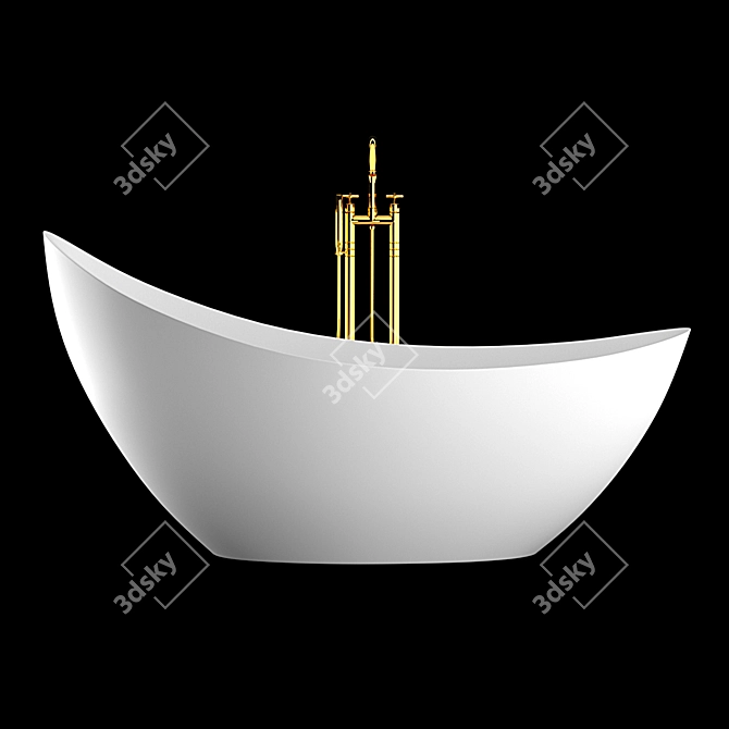 Elegant Freestanding Bathtub 1890x775x950 mm 3D model image 7