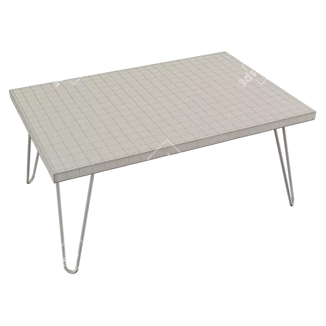 Natural Fossil Wood Coffee Table 3D model image 2