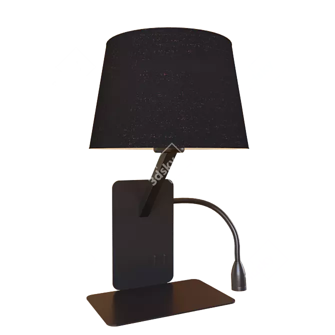 Modern Black Loft Pendant Light 3D model image 1