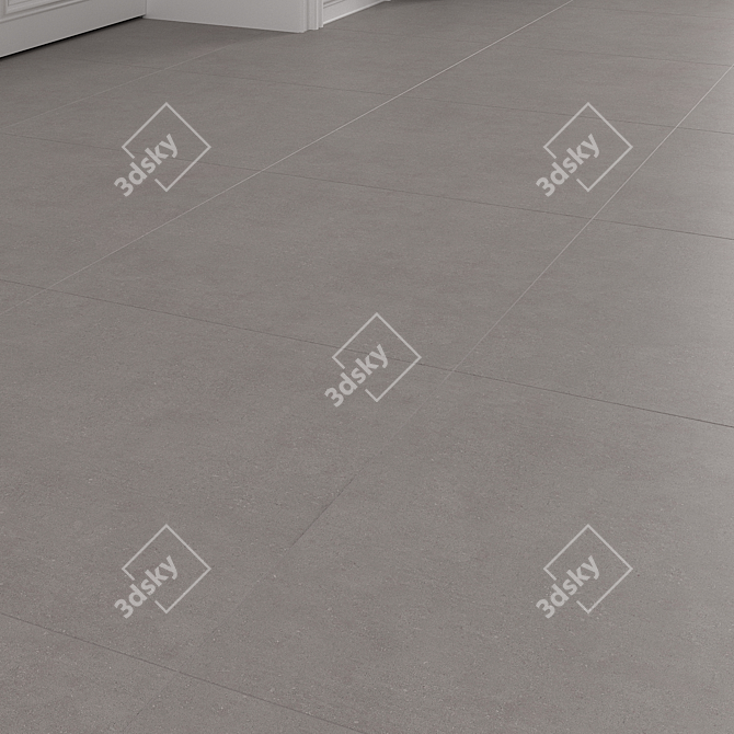 Orlando Gray Matte Floor Tiles 3D model image 2