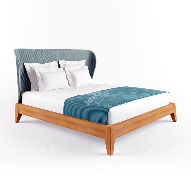 Rain Bed: Sleek and Stylish 3D model image 1