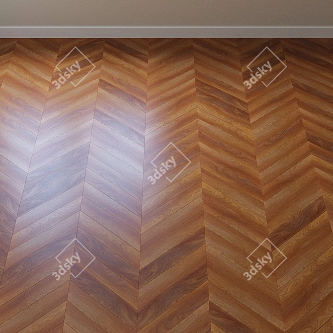French Oak Chevron Laminate 3D model image 4