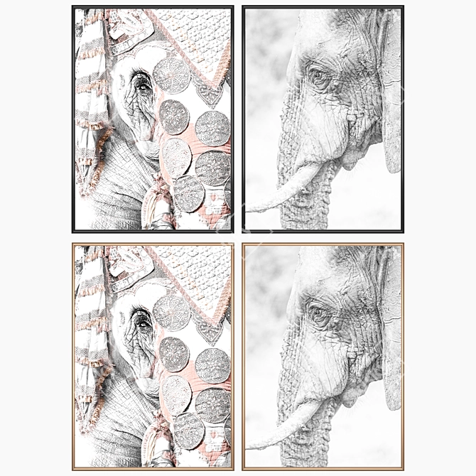 Artistic Collection: Set of Wall Paintings 3D model image 2