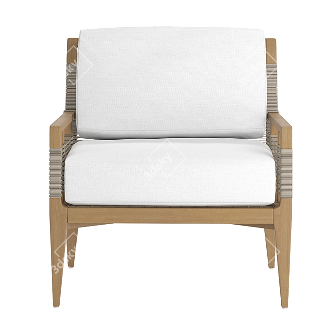 Outdoor Elegance: Palecek Amalfi Lounge 3D model image 3
